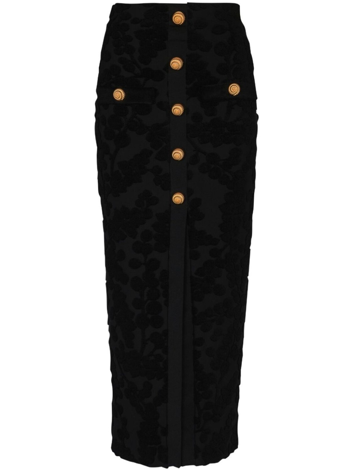 

Balmain жаккардовая юбка миди, черный