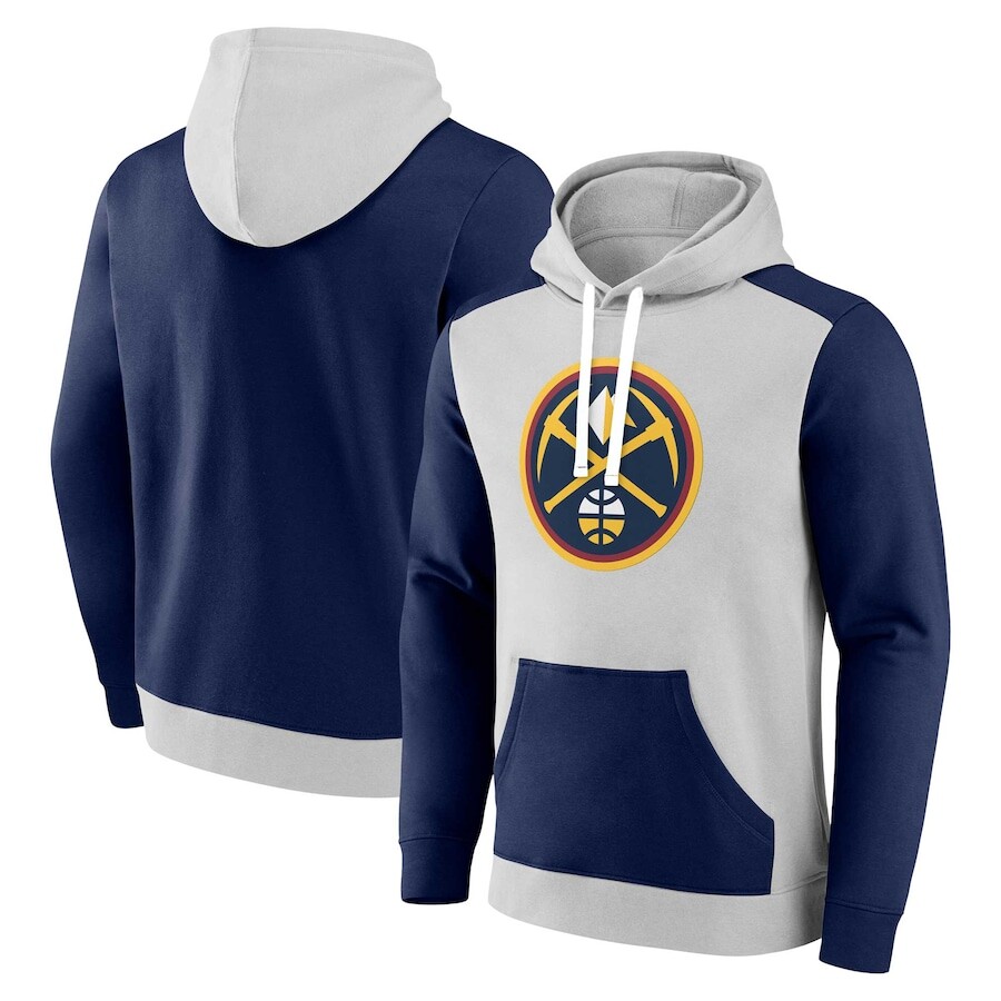 

Пуловер с капюшоном Fanatics Branded Denver Nuggets, серый
