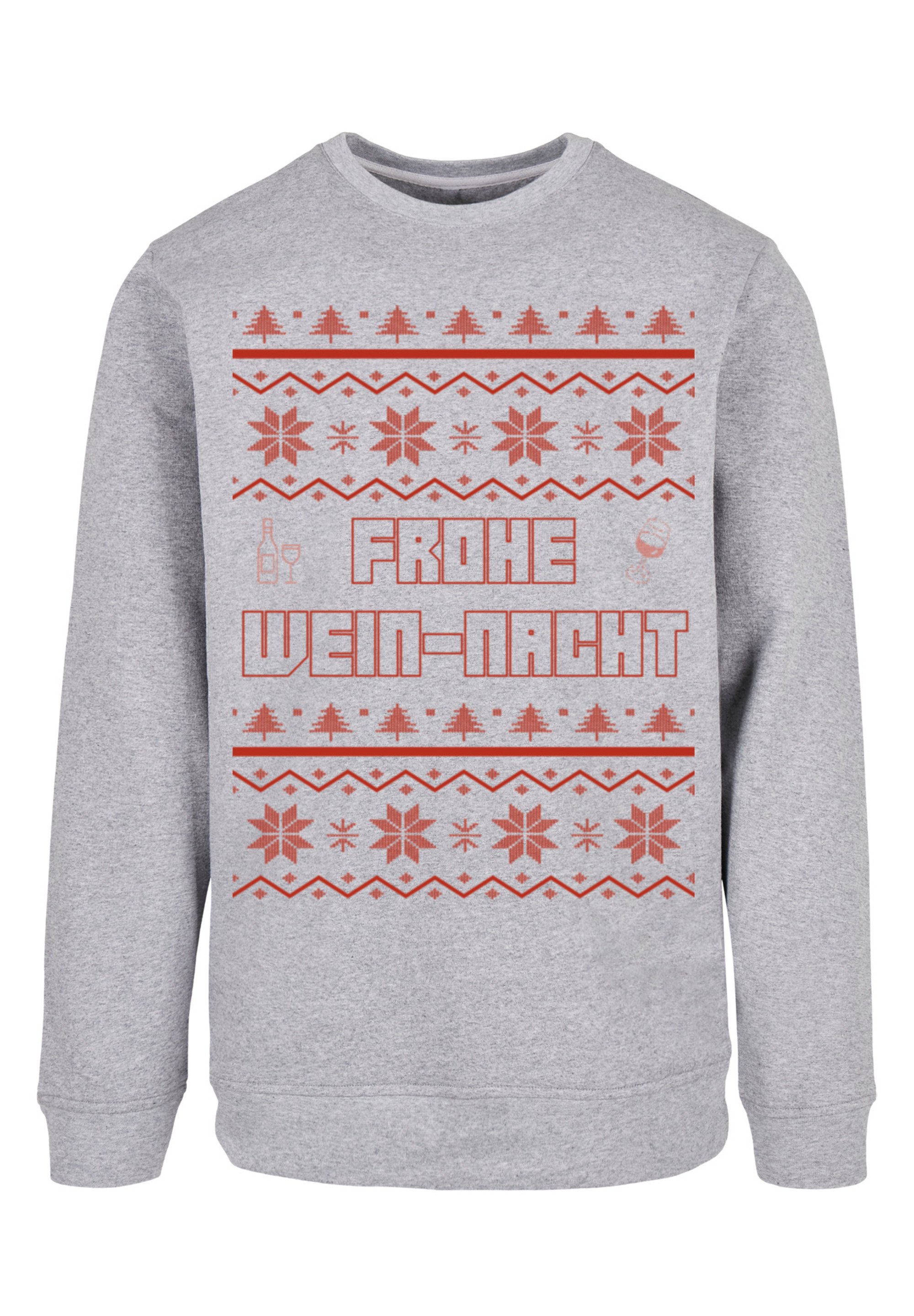 

Пуловер F4NT4STIC Sweatshirt Frohe Wein Nacht, цвет grau meliert