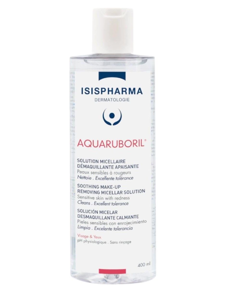 Мицеллярная вода Isispharma Aquaruboril, 400 мл раствор мицеллярный isispharma aquaruboril make up 20 мл