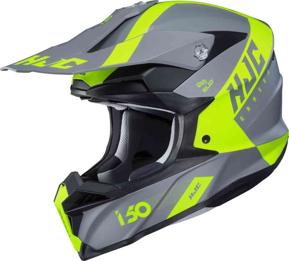 i50 Стертый шлем для мотокросса HJC, серый/желтый мотоциклетный шлем для hjc i70 i10 аксессуары для мотоциклетного шлема