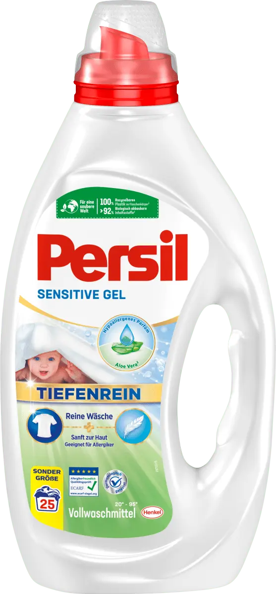 

Сверхмощное моющее средство Sensitive Gel 25 Втл Persil