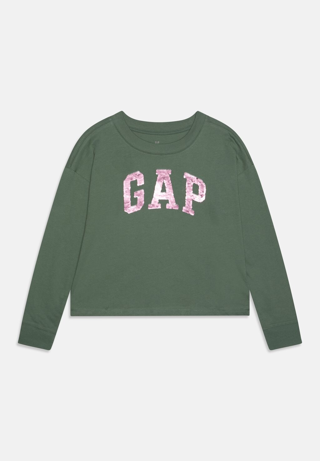 

Футболка с длинным рукавом Logo Tee Girls GAP, цвет laurel wreath green