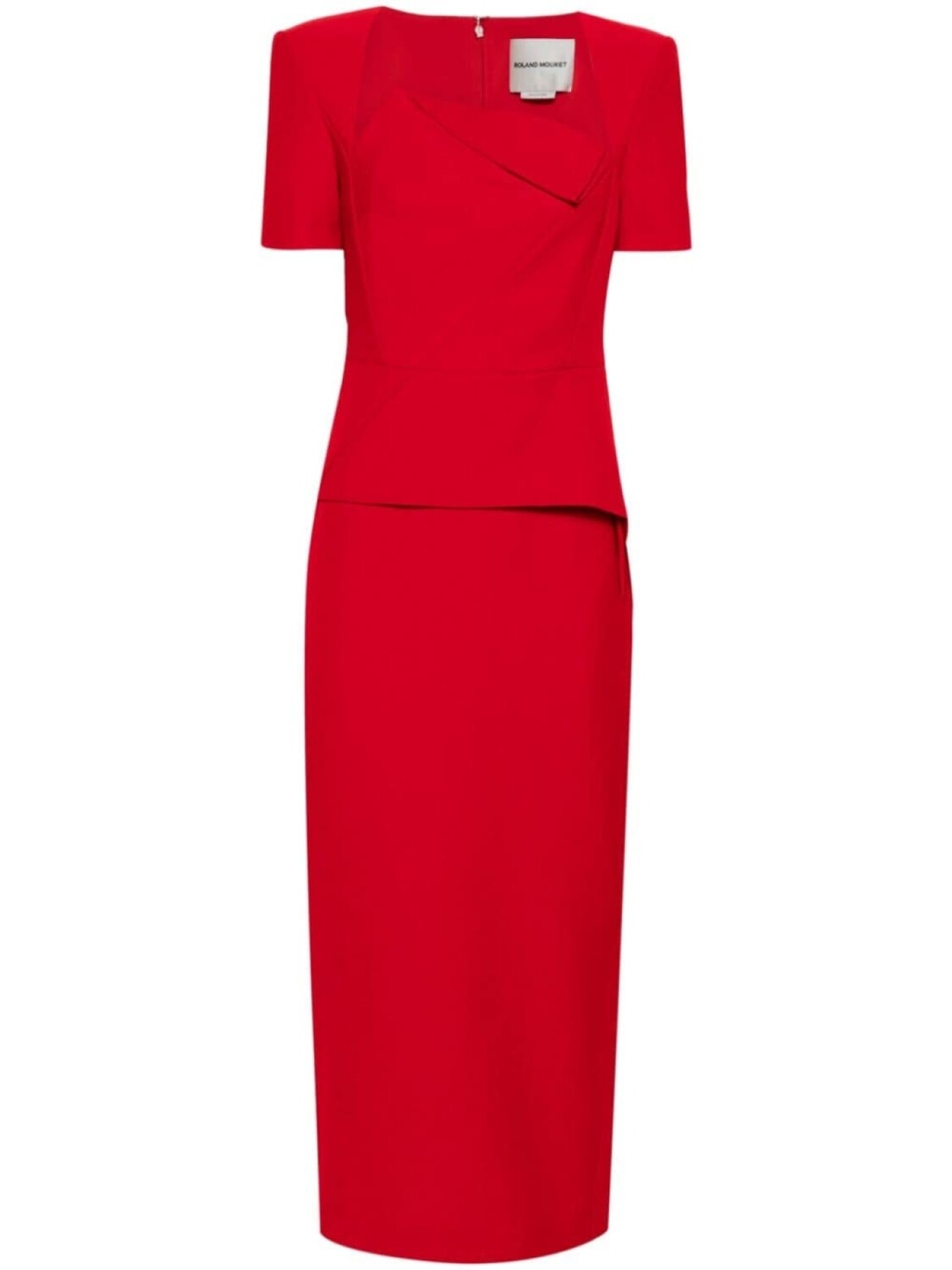 

Roland Mouret креповое платье миди, красный