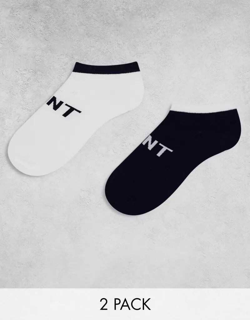 Набор из 2 пар белых и черных носков GANT с логотипом