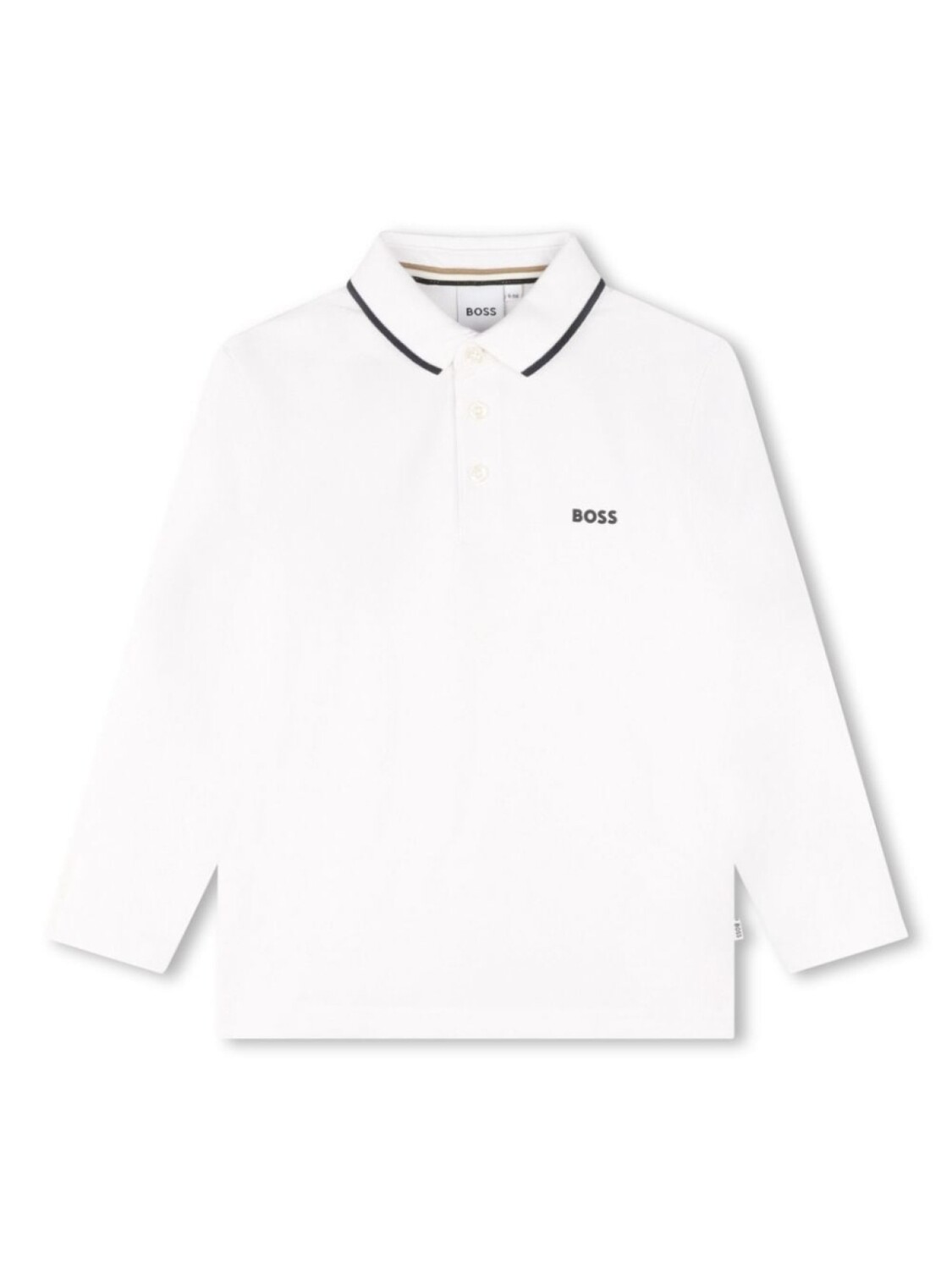 

BOSS Kidswear logo-print cotton polo shirt, белый