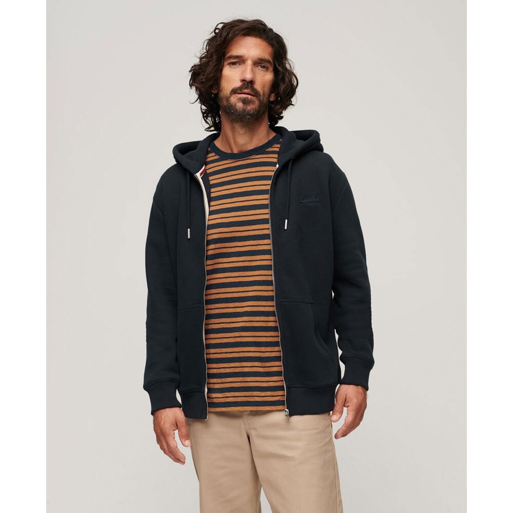

Толстовка Superdry Essential Logo Full Zip, синий