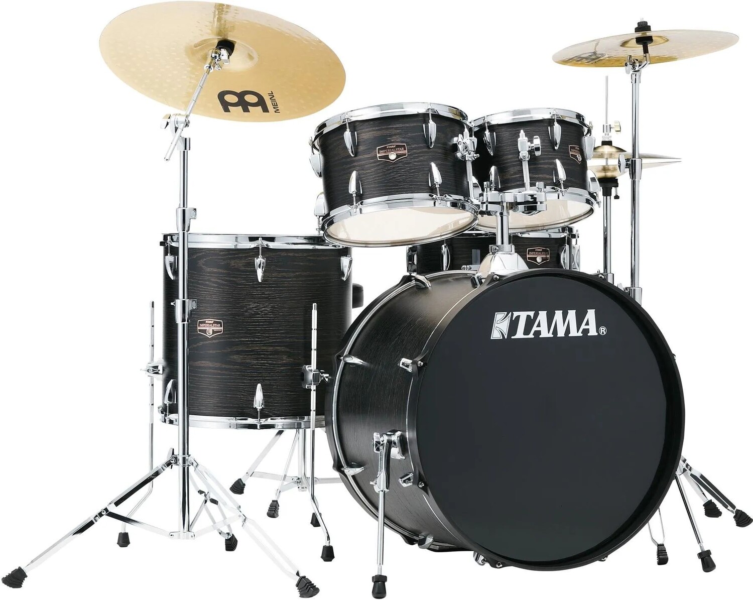 

Tama Imperialstar IE52C Полный набор ударных из 5 предметов с малым барабаном и тарелками Meinl - пленка из черного дуба