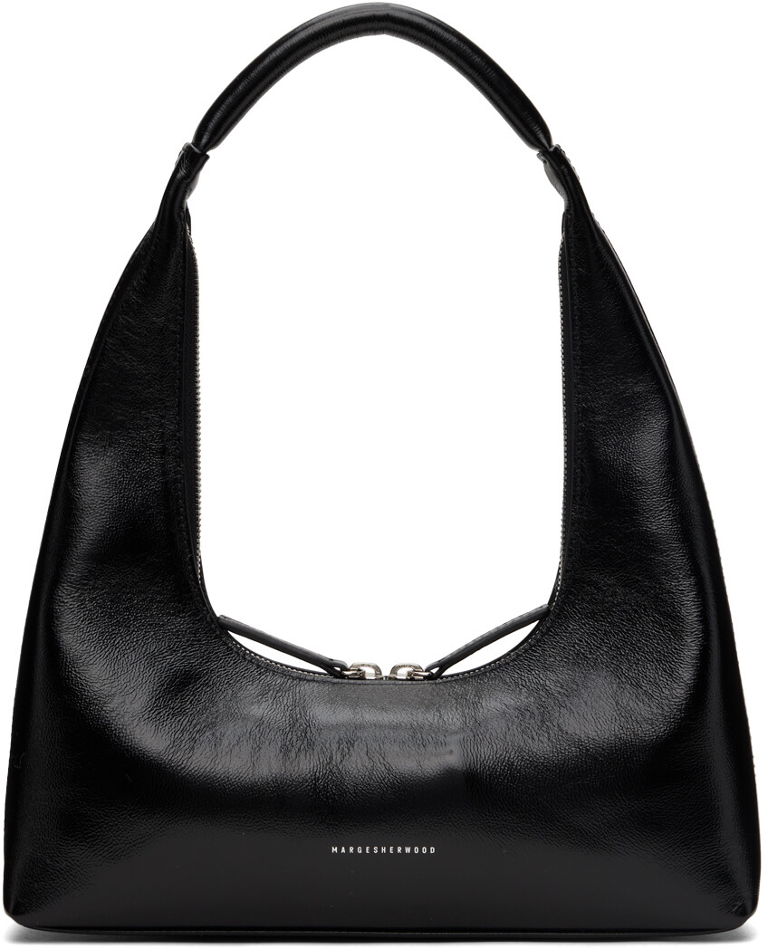

Черная кожаная сумка через плечо Marge Sherwood, цвет Black glossy plain