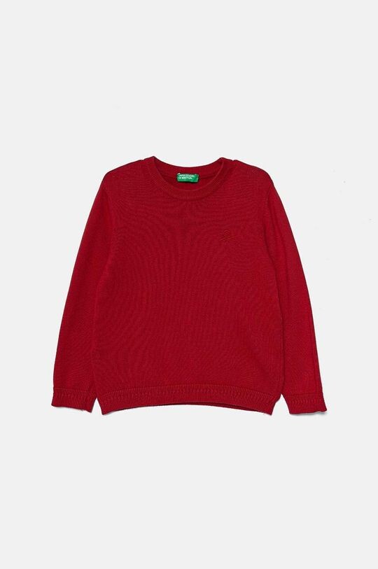 

Детский хлопковый свитер United Colors of Benetton, бордовый