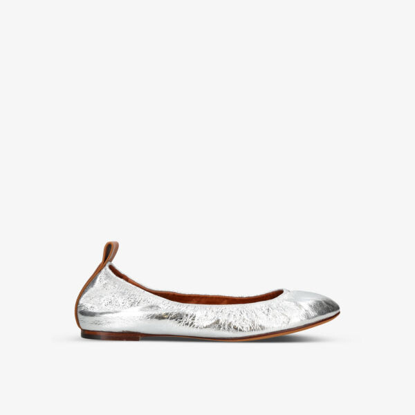 

Балетки Ballerina из металлизированной кожи Lanvin, серебряный