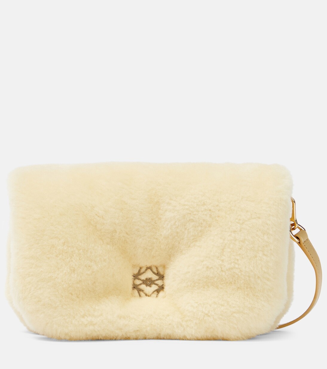 

Миниатюрная сумка на плечо goya из овчины Loewe, белый