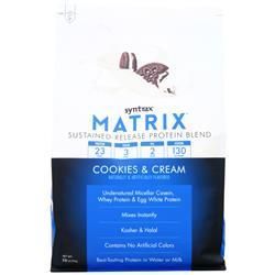Syntrax Matrix 5.0 - Белок с замедленным высвобождением Печенье и сливки 5 фунтов allmax nutrition allwhey classic 100% сывороточный белок печенье и сливки 5 фунтов 2 27 кг