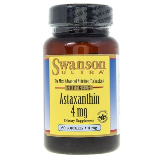 Астаксантин Swanson, 4 мг, 60 капсул swanson астаксантин 4 мг 60 мягких таблеток