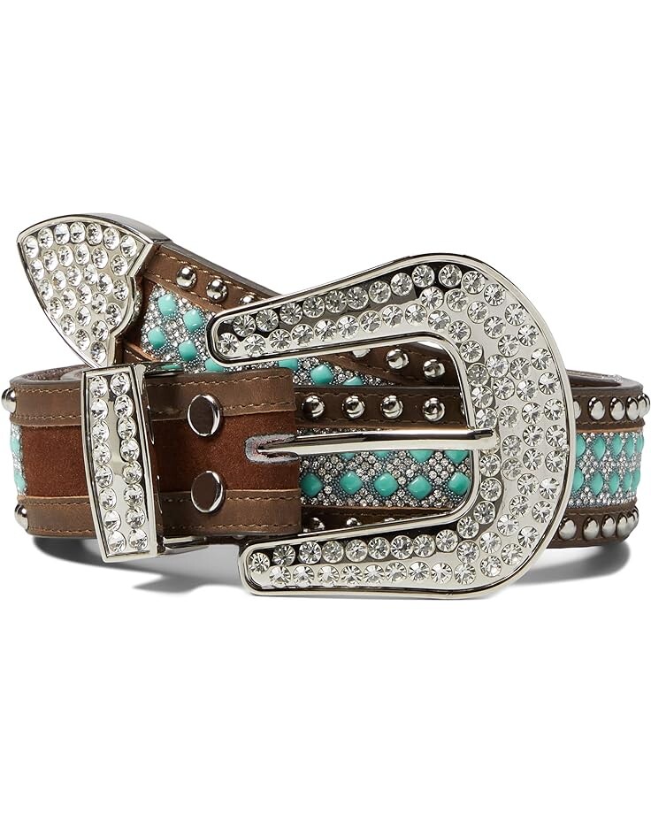 

Ремень M&F Western Angel Ranch Turquoise Stones, коричневый