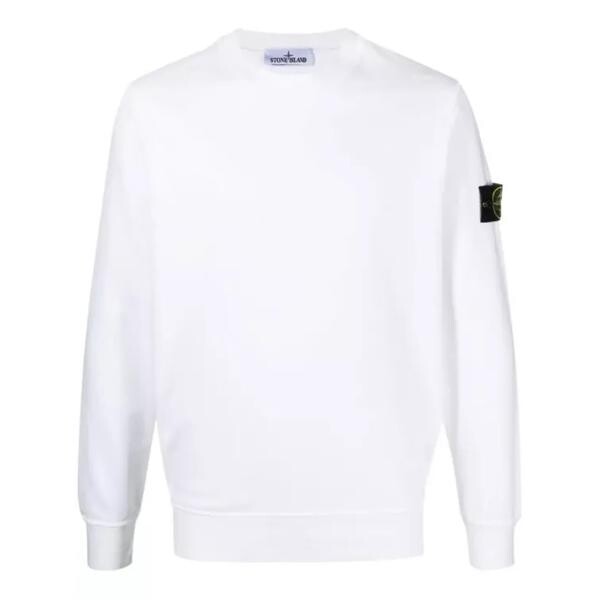 

Футболка fleece cotton sweatshirt Stone Island, белый