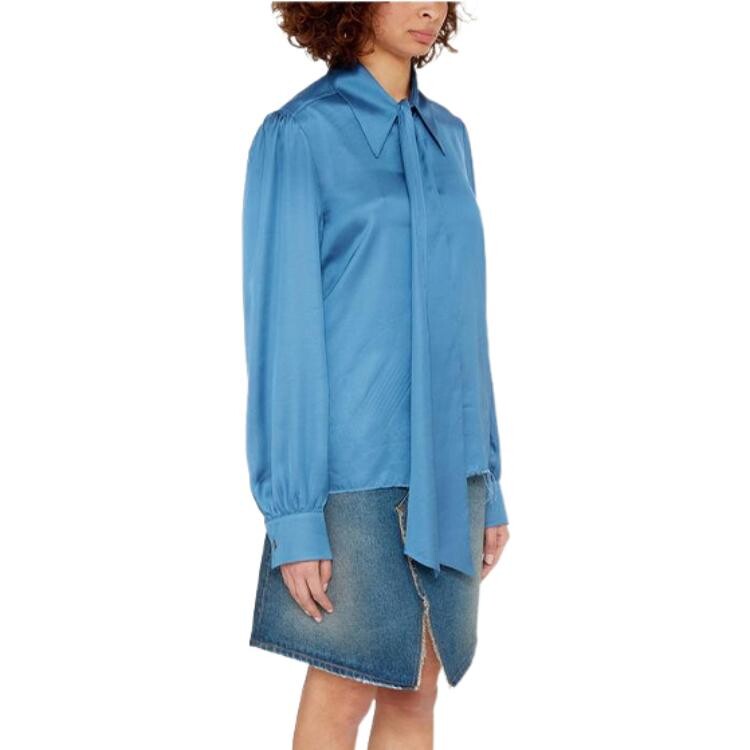 

Рубашка женская синяя Maison Margiela
