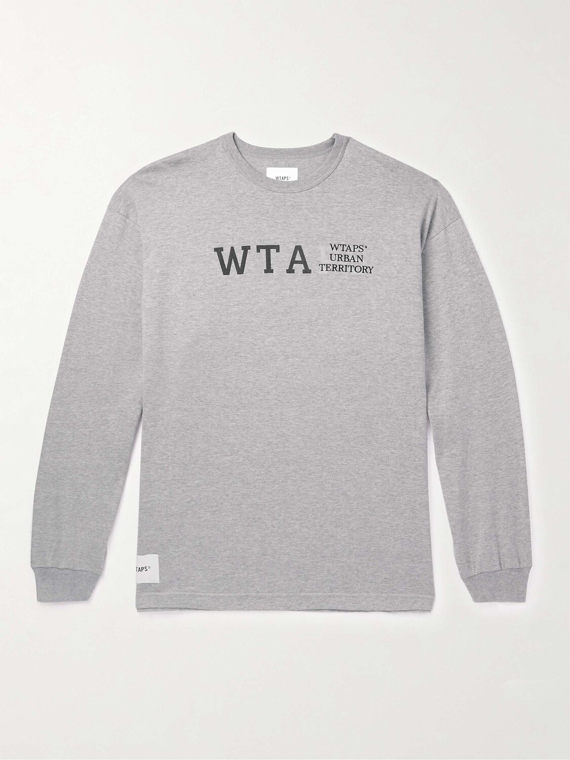 

Футболка из хлопкового джерси с логотипом Wtaps, серый