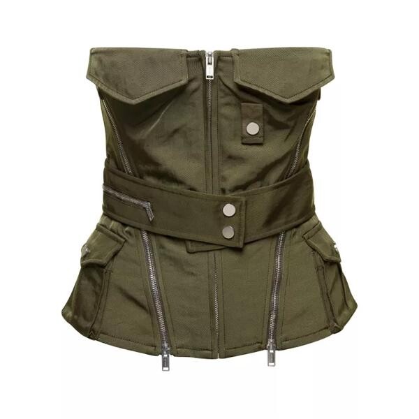 

Футболка aviator bodice top in nylon Dion Lee, зеленый