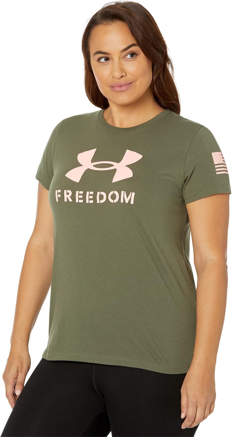 

Футболка с логотипом New Freedom Under Armour, цвет Marine OD Green/Pink Sands