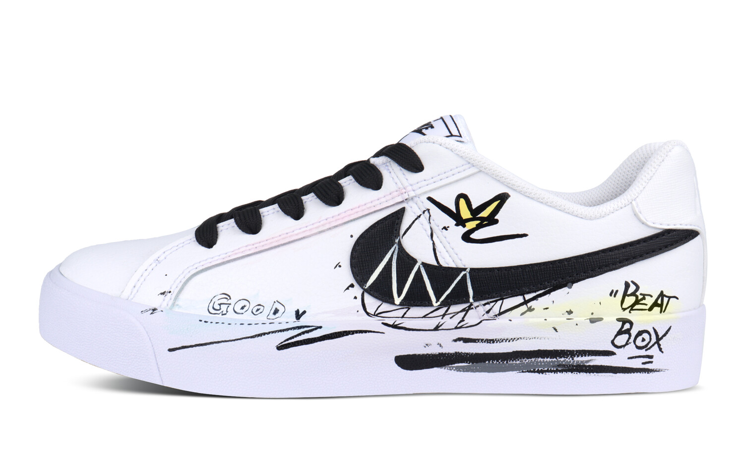 

Кроссовки Nike Court Royale Skateboarding Shoes Unisex Low-top White, черный
