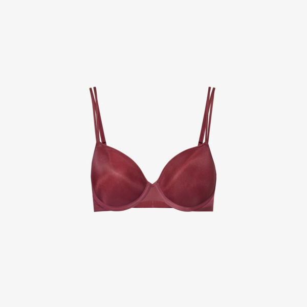 

Бюстгальтер-балконет marquisette из эластичной ткани Calvin Klein, коричневый