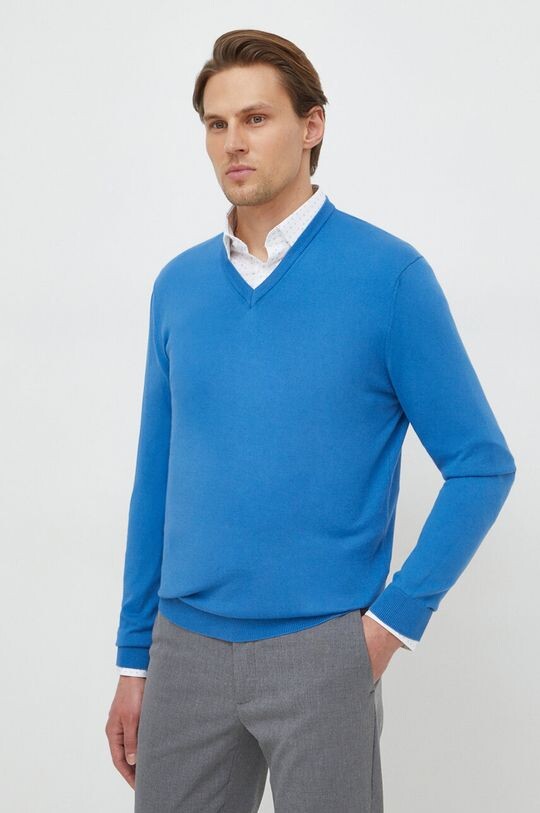 

Хлопковый свитер United Colors of Benetton, синий