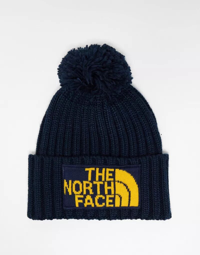 Темно-синяя лыжная шапка крупной вязки The North Face Heritage Tuke