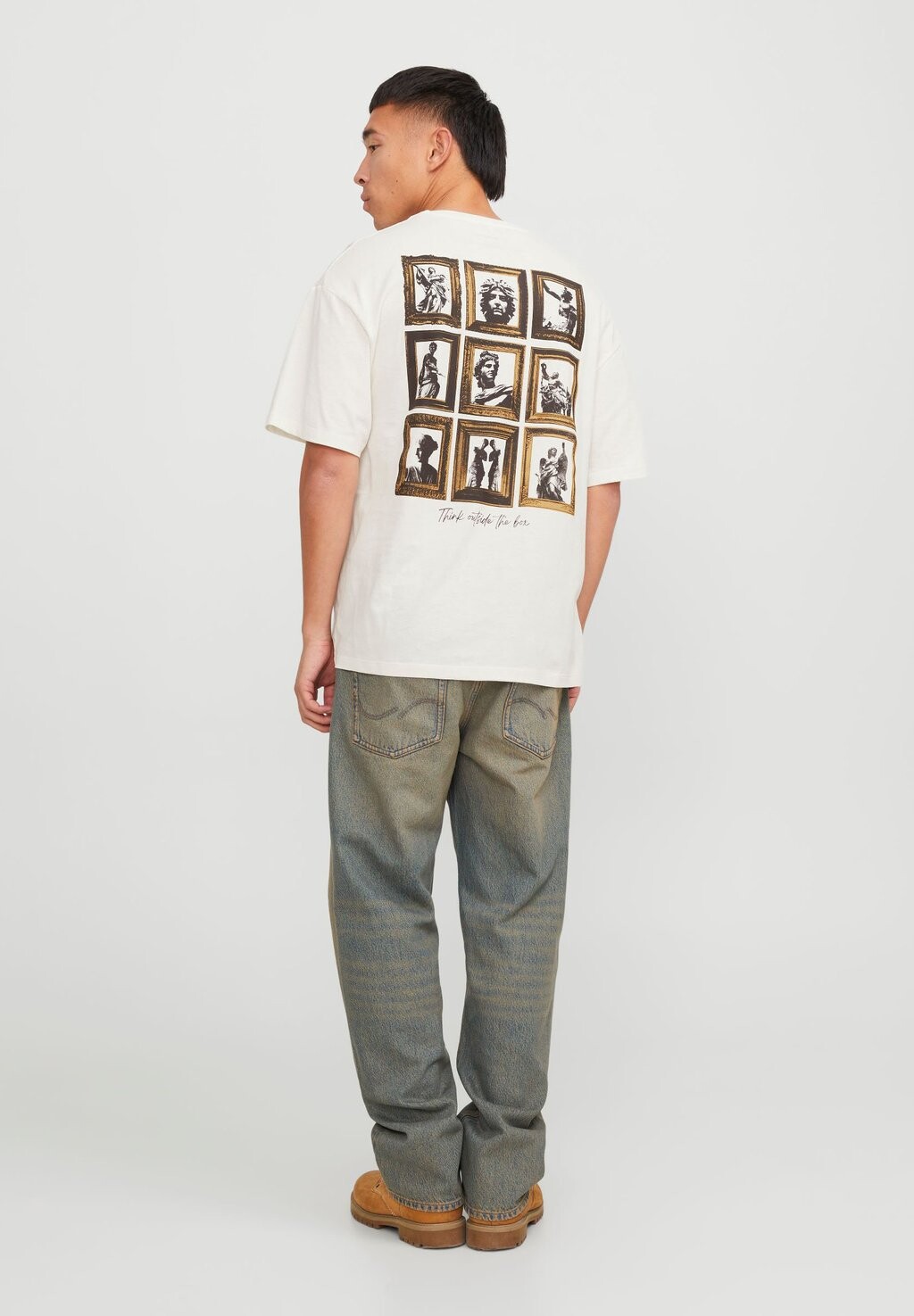 

Футболка с принтом ФУТБОЛКА JORSTATUES CREW NECK UNISEX Jack & Jones, цапля