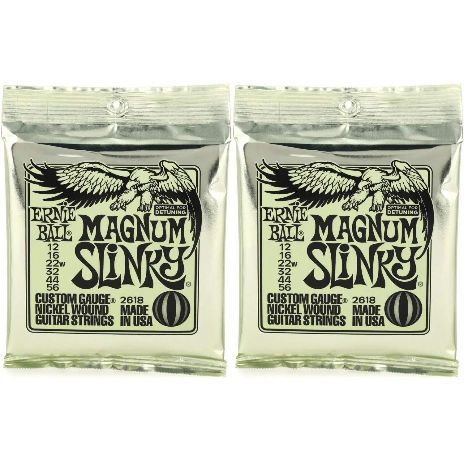 

Струны для электрогитары Ernie Ball 2618 Magnum Slinky с никелевой обмоткой (2 шт.)