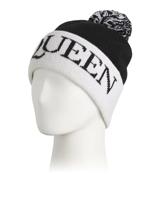 

Модные шапки с логотипом из смесовой шерсти Alexander Mcqueen, черный