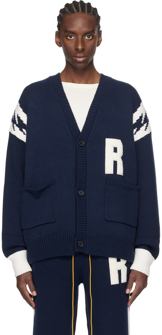 

Темно-синий кардиган с молниями Rhude