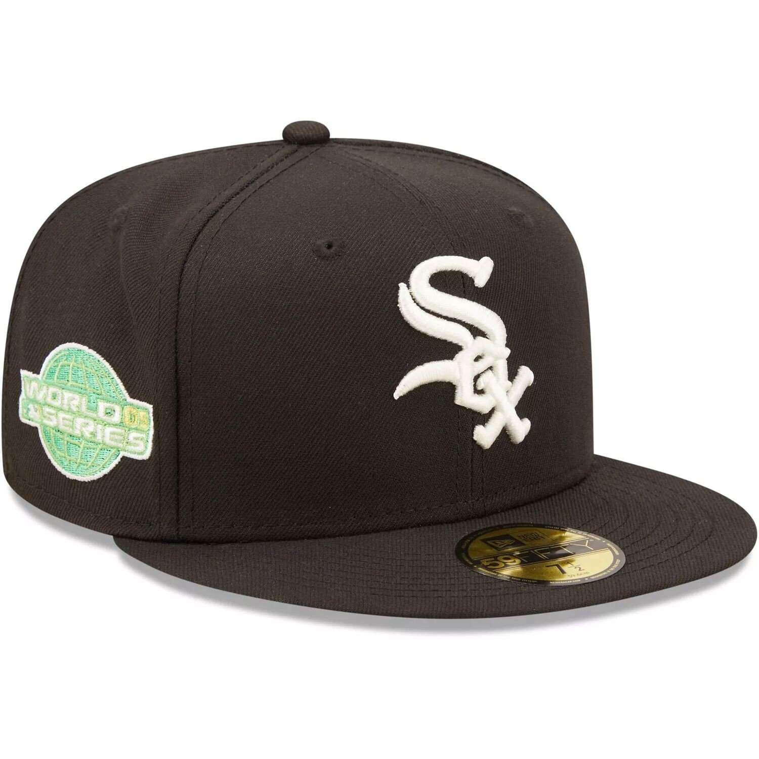 

Мужская облегающая шляпа New Era Black Chicago White Sox 2005 World Series Champions Citrus Pop UV 59FIFTY