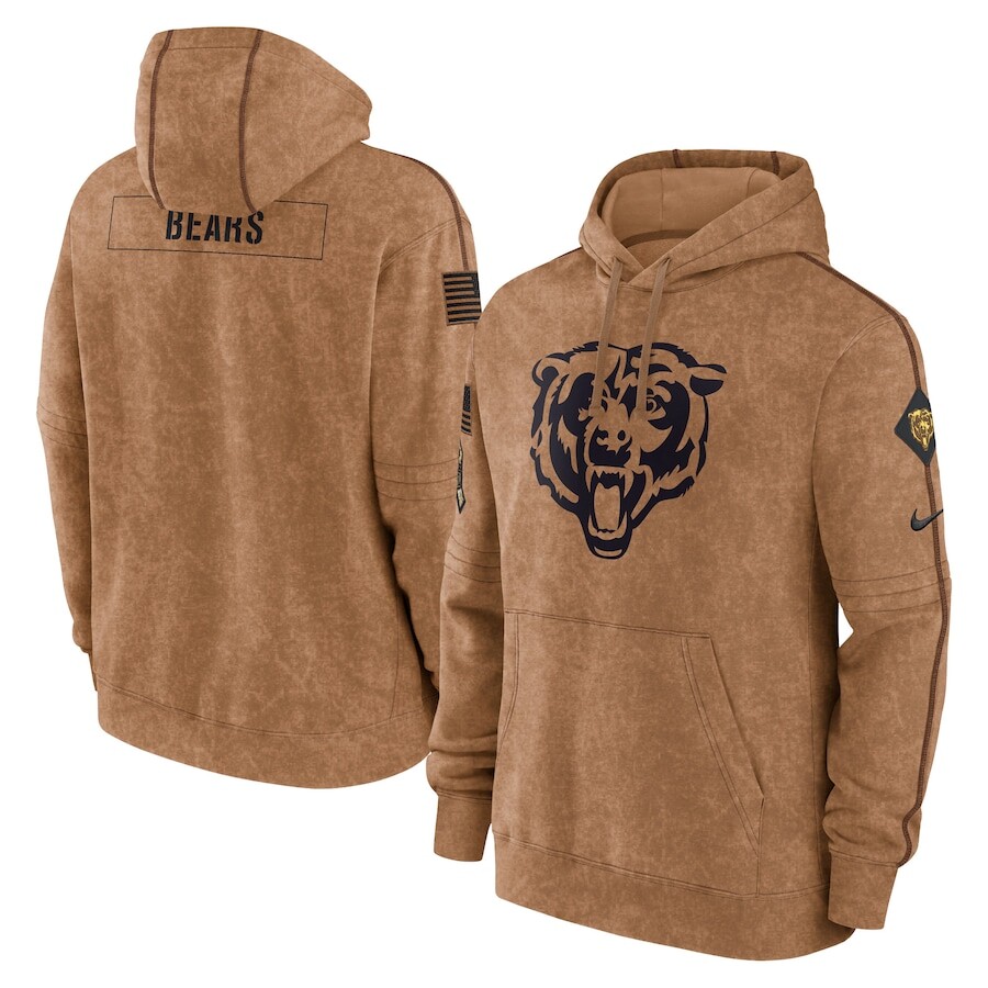 

Пуловер с капюшоном Nike Chicago Bears, коричневый