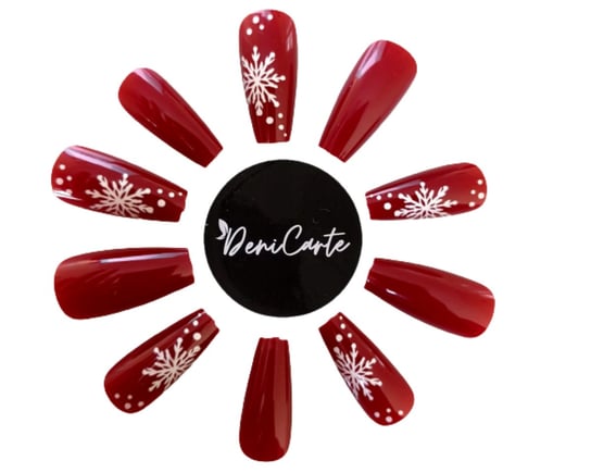 Искусственные ногти «Рождественская зима», 24 шт. Deni Carte