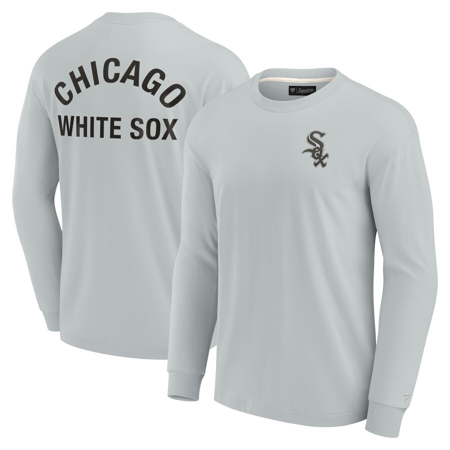

Футболка с длинным рукавом Fanatics Signature Chicago White Sox, серый