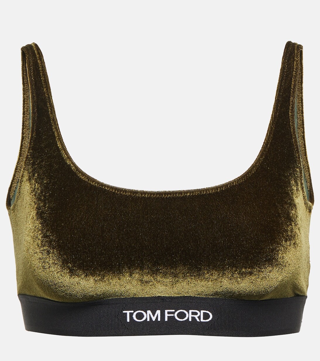 

Бархатный бюстгальтер без косточек TOM FORD, зеленый