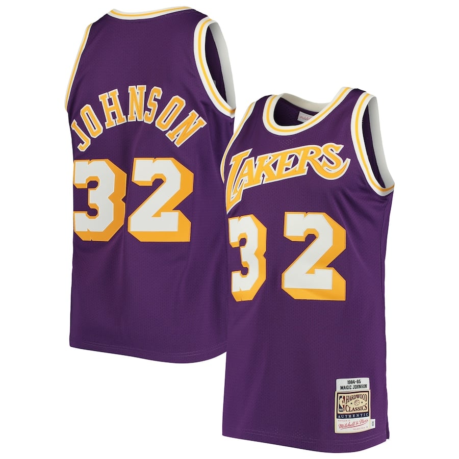 

Джерси Mitchell & Ness Los Angeles Lakers, фиолетовый