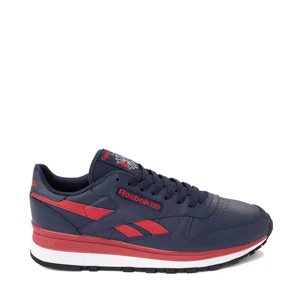 

Мужские кроссовки Reebok Classic с кожаным зажимом, темно-синий/красный