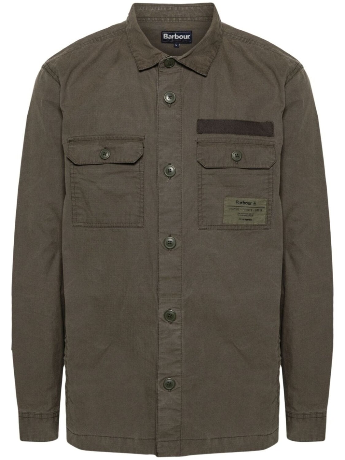 

Barbour рубашка Bidlam из рипстопа, зеленый