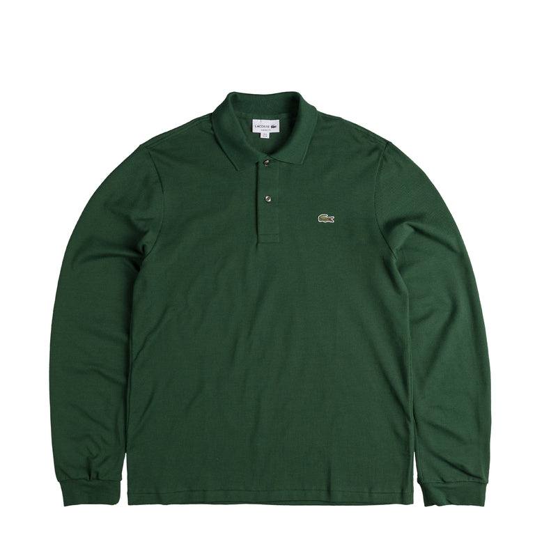 Футболка Long Sleeve Cotton Polo Shirt Lacoste, зеленый