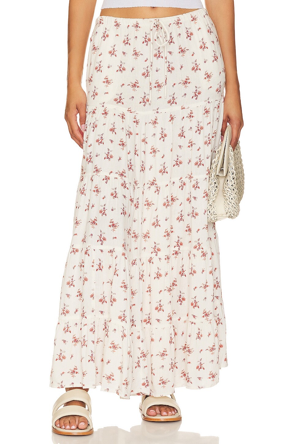 

Юбка макси Free People Nova, цвет Ivory Combo