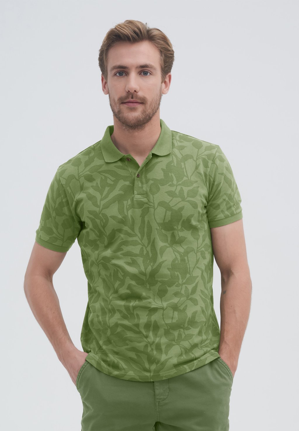 Рубашка-поло ONOFRIO Living Crafts, цвет leafs olive