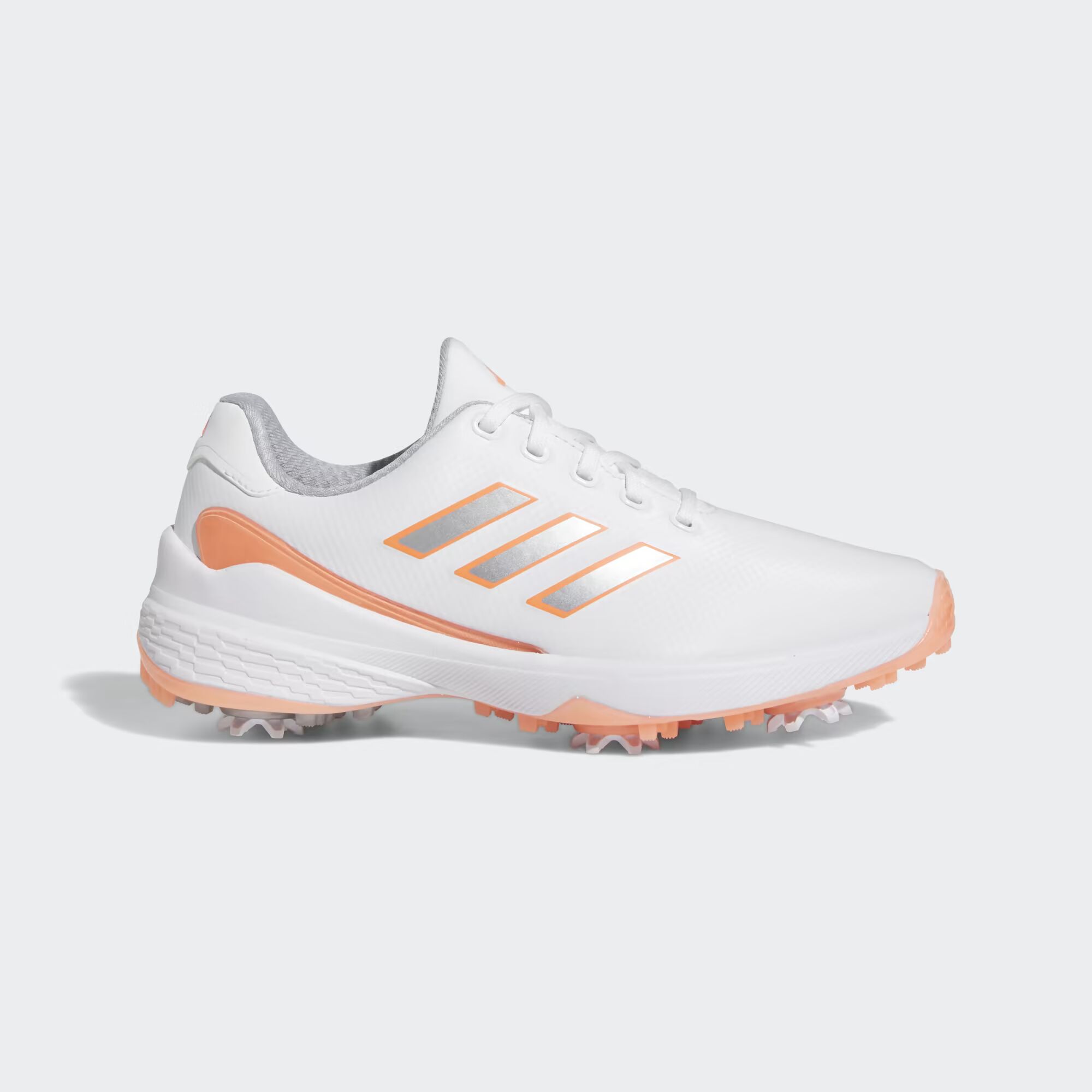 

Кроссовки для гольфа ZG23 Adidas, цвет Cloud White/Silver Metallic/Coral Fusion