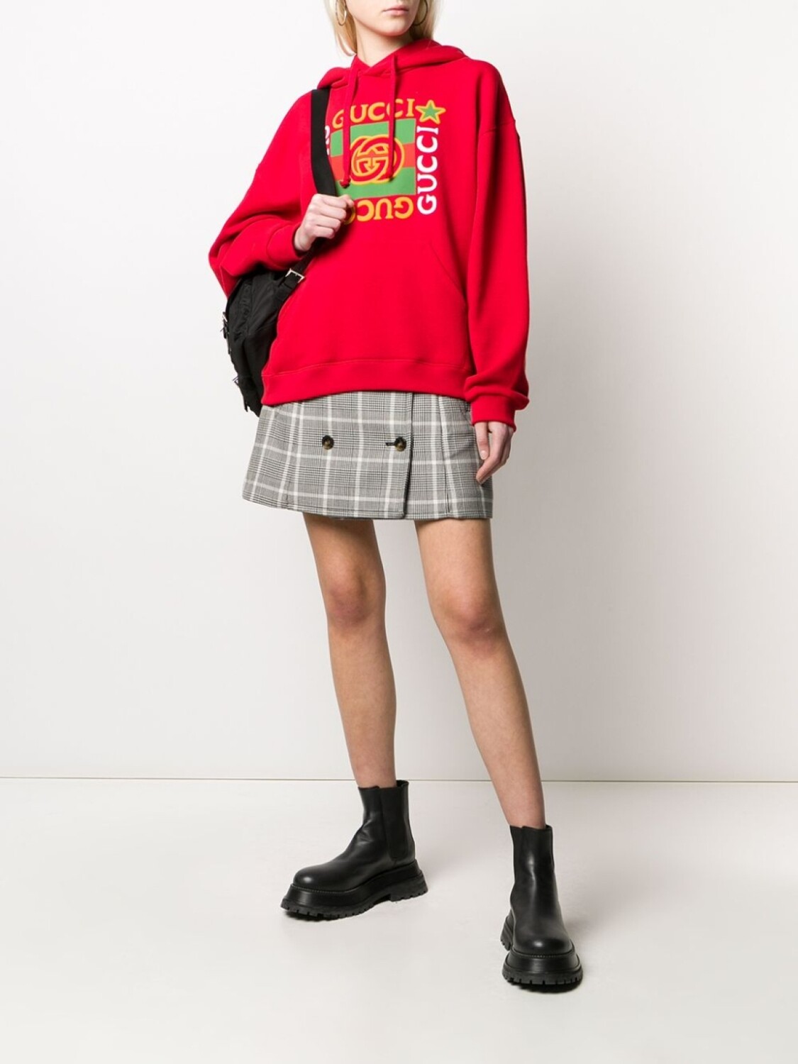 

Gucci худи с логотипом, красный