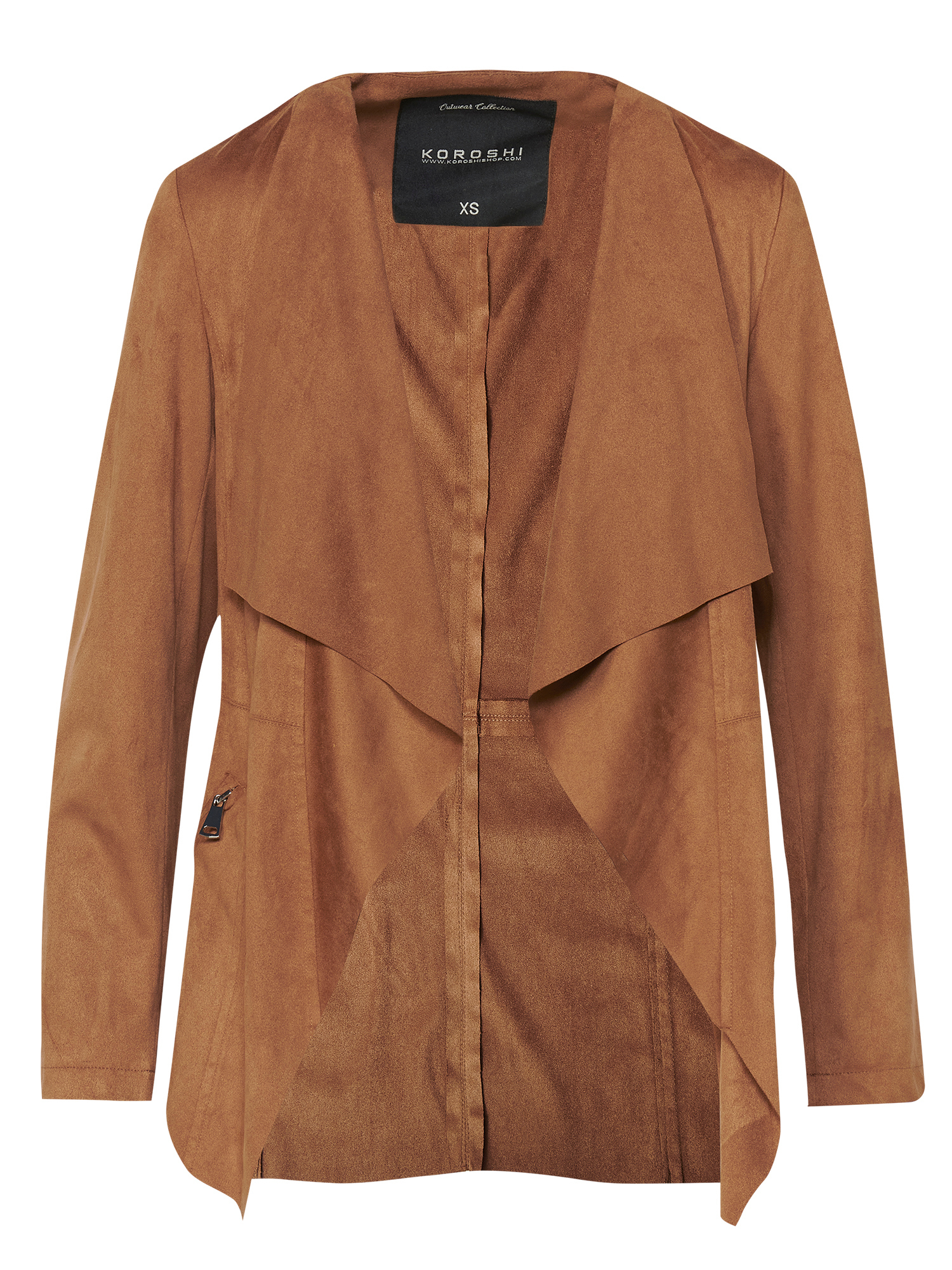 Кожаная куртка KOROSHI Leder Effektjacke, коричневый