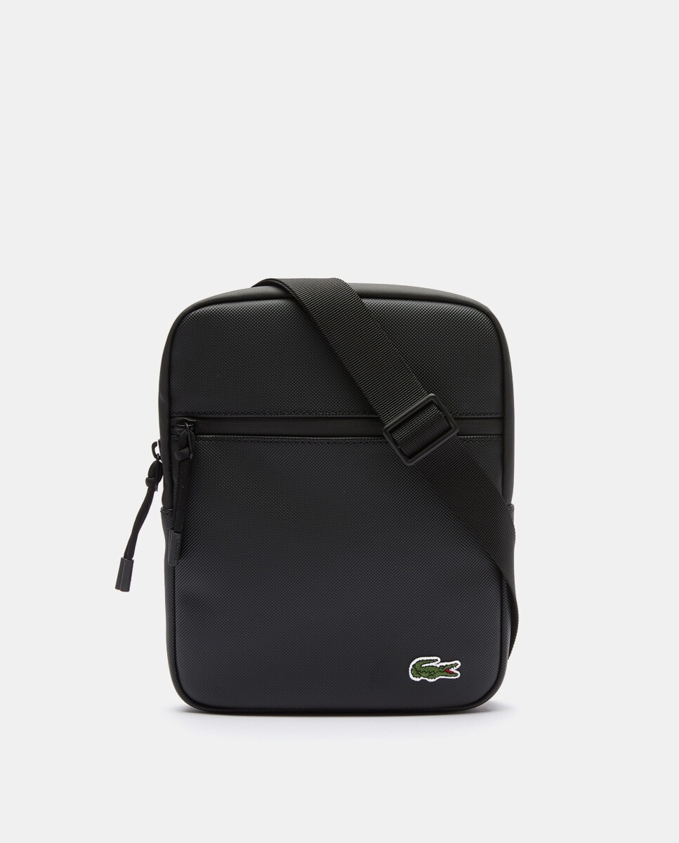 

Черная сумка через плечо на молнии Lacoste, черный