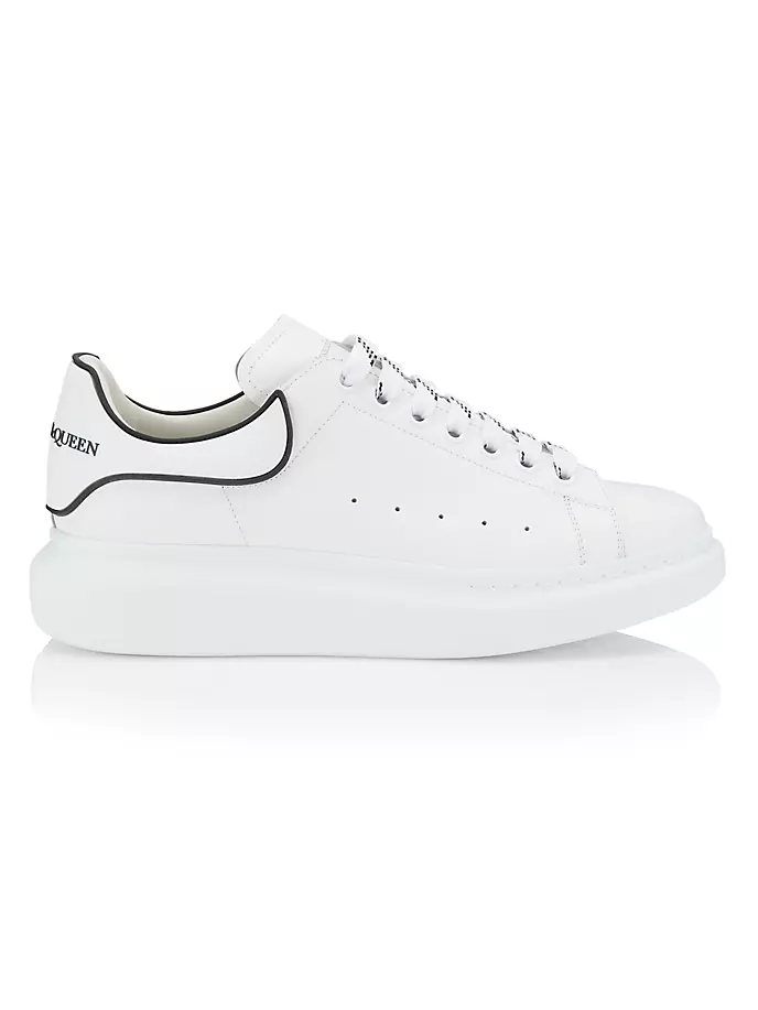 

Мужские кожаные кроссовки на платформе оверсайз Alexander Mcqueen, черный
