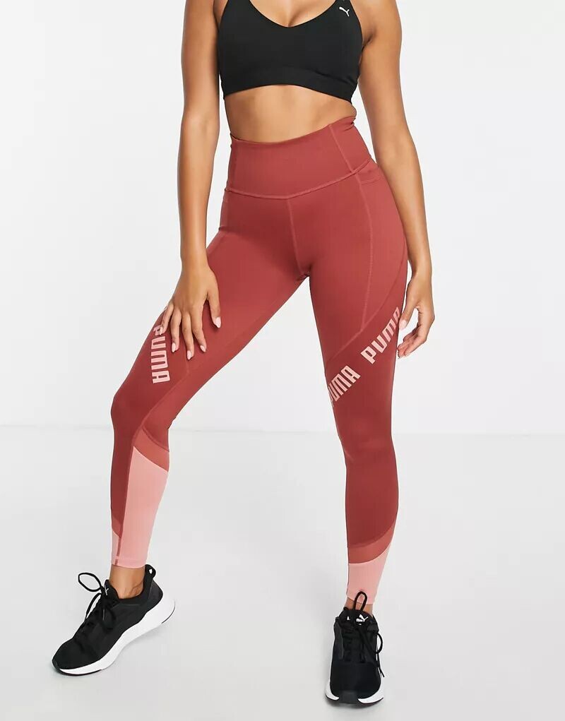 

Красно-розовые леггинсы с завышенной талией 7/8 Puma Training Eversculpt