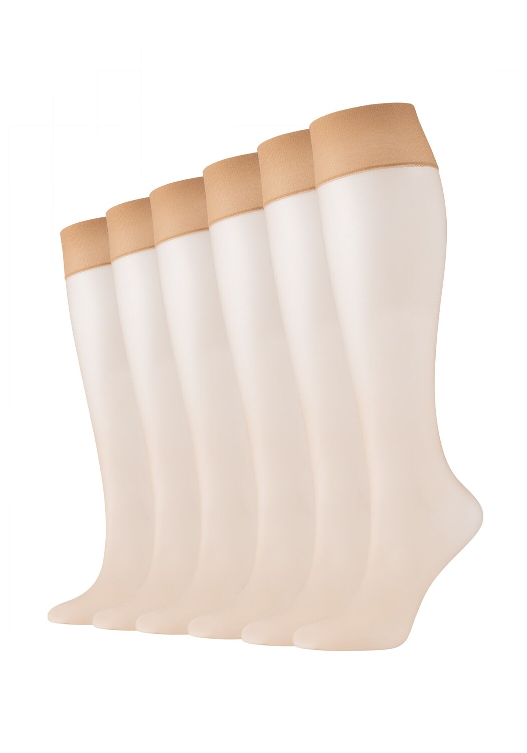 

Носки camano Kniestrümpfe 6 шт fine 3D premium 20 Denier, цвет powder
